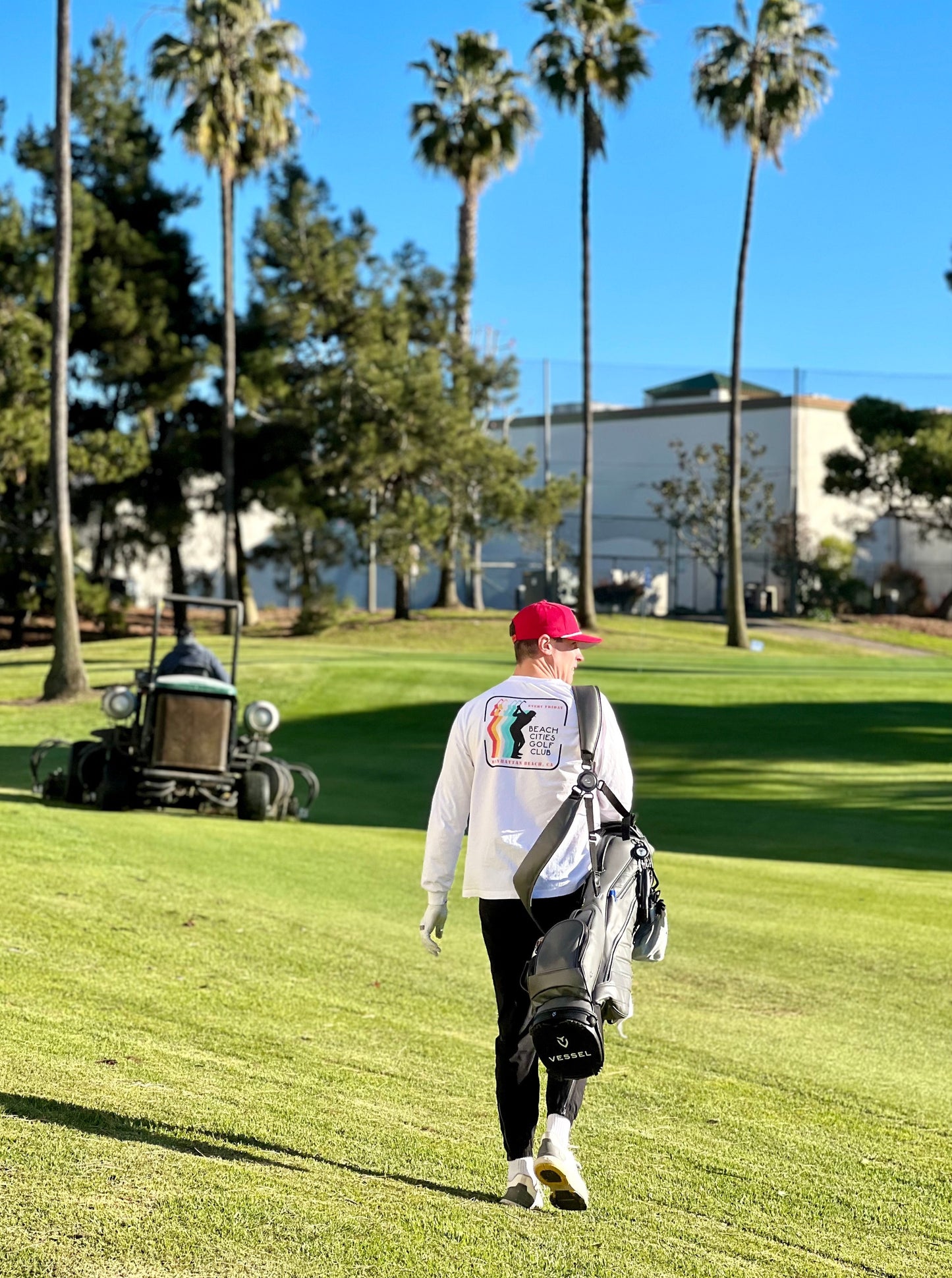 Retro Golfer Long Sleeve Cotton Tee