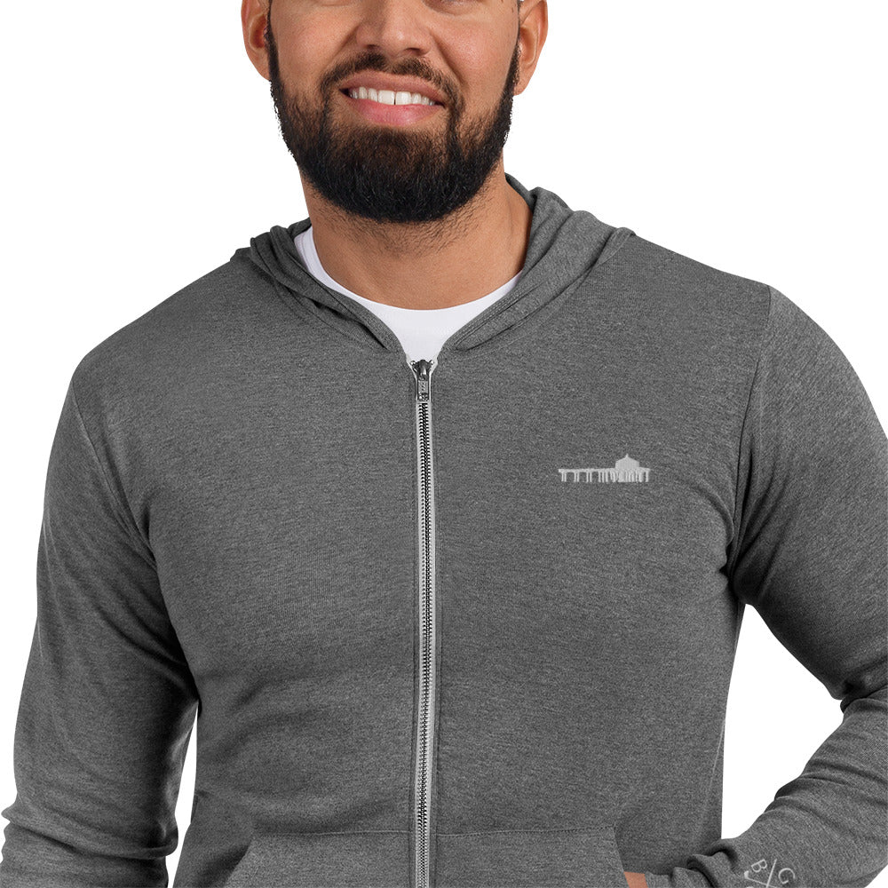 Twilight 9 Zip Hoodie - Embroidered Pier