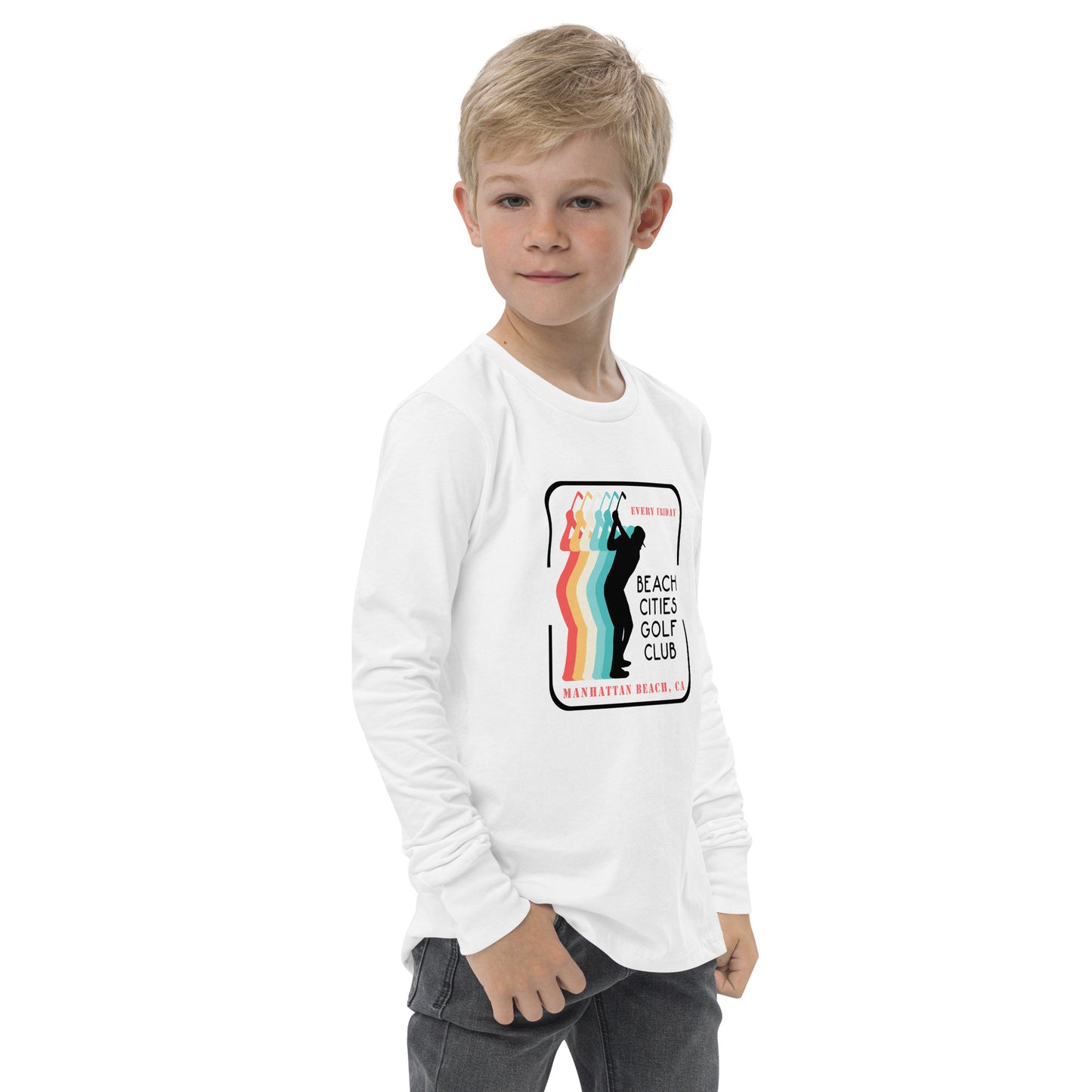 Youth Retro Golfer Long Sleeve Tee